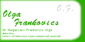 olga frankovics business card